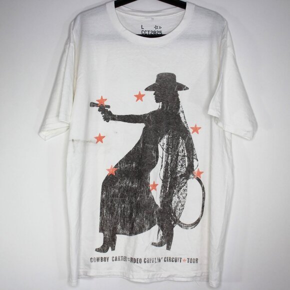 Beyonce Mens Large Cowboy Carter Concert 2025 Tour Tee T-Shirt NEW G1426 - Picture 1 of 7